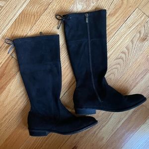 Stuart Weitzman Black Suede Tall Boots Girls Size 3